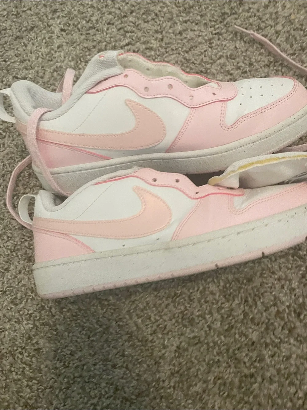 Nike Kids' Pink and White Low-Top Sneakers
